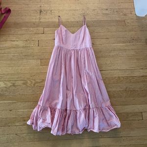 J crew pink midi dress sleeveless size 2 EUC